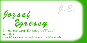 jozsef egressy business card